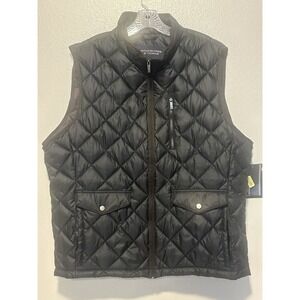 Roundtree & Yorke Men's Thermoluxe Quilted Puffer Vest Black Size XL NWT $149
